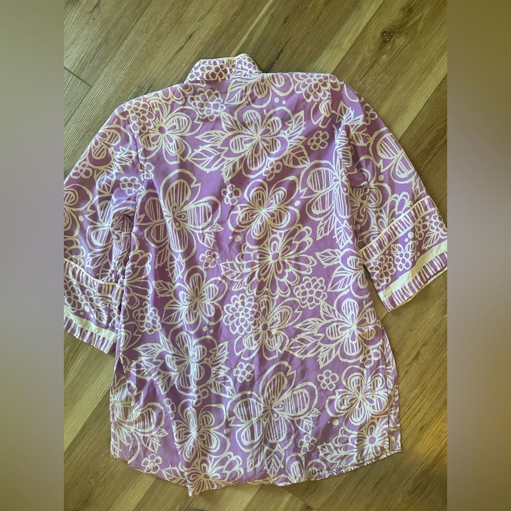 Bob Mackie Wearable Art Silk Blouse Set S - image 4